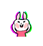 ハッピーラッキーウサギ : ドット（個別スタンプ：10）