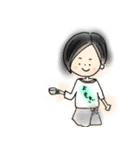よもぎ大好き女（個別スタンプ：14）