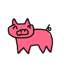 画伯の描いた動物達（個別スタンプ：4）