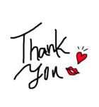 Thank you英文字❤️（個別スタンプ：2）