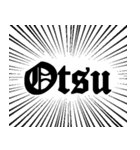 集中線 ブラックレター スタンプ（個別スタンプ：30）