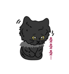 恥ずかしがり屋の黒い猫2-日常会話（個別スタンプ：17）