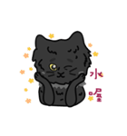 恥ずかしがり屋の黒い猫2-日常会話（個別スタンプ：24）