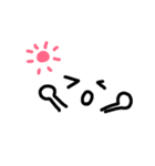 【シンプル/手描き】表情イラスト（個別スタンプ：1）