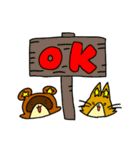 たぬきぬ＆きつねむ（個別スタンプ：2）