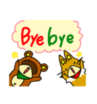 たぬきぬ＆きつねむ（個別スタンプ：24）