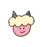 可愛い赤おに（個別スタンプ：1）