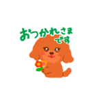 トイプードルのマカロン（個別スタンプ：4）