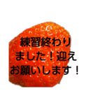 部活連絡(保護者)文字だけシンプルイチゴ（個別スタンプ：3）