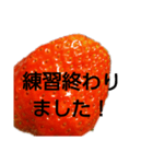 部活連絡(保護者)文字だけシンプルイチゴ（個別スタンプ：4）