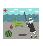 ひとみしりな宇宙人と落書ききょうりゅう（個別スタンプ：39）
