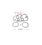 モジャモジャ男（個別スタンプ：4）