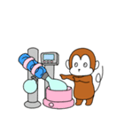 研究室サル (文字無しver.)（個別スタンプ：11）