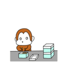 研究室サル (文字無しver.)（個別スタンプ：19）