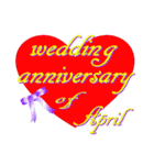 4月♥結婚記念日★スタンプ♥でお祝いver.1（個別スタンプ：31）