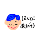 ゆる〜〜い指描きすたんぷ 女の子と男の子（個別スタンプ：6）