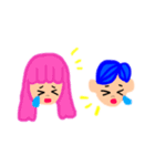 ゆる〜〜い指描きすたんぷ 女の子と男の子（個別スタンプ：12）
