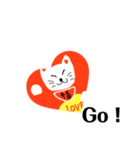 招き猫のしろ（個別スタンプ：8）