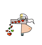 ハートloveの女の子（個別スタンプ：5）