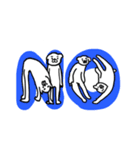 等身長め！眉毛犬（個別スタンプ：2）
