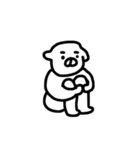 等身長め！眉毛犬（個別スタンプ：6）