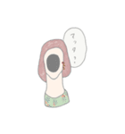 無表情な女子（個別スタンプ：3）