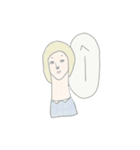 無表情な女子（個別スタンプ：4）