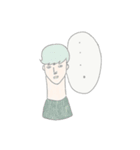 無表情な女子（個別スタンプ：5）