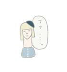 無表情な女子（個別スタンプ：14）