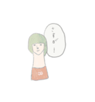 無表情な女子（個別スタンプ：24）