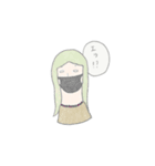 無表情な女子（個別スタンプ：28）