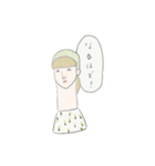 無表情な女子（個別スタンプ：34）