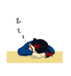 メガネをかけたおさげのあの子（個別スタンプ：33）