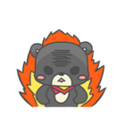 一匹の小さな黒くま（個別スタンプ：5）