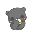 一匹の小さな黒くま（個別スタンプ：8）