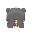 一匹の小さな黒くま（個別スタンプ：10）