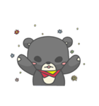 一匹の小さな黒くま（個別スタンプ：12）