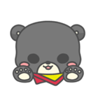 一匹の小さな黒くま（個別スタンプ：14）