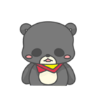 一匹の小さな黒くま（個別スタンプ：34）