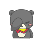 一匹の小さな黒くま（個別スタンプ：36）