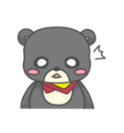 一匹の小さな黒くま（個別スタンプ：37）