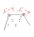 まゆ毛ネコ うめ（個別スタンプ：2）