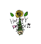 flower man and girl（個別スタンプ：3）