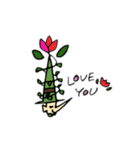 flower man and girl（個別スタンプ：4）