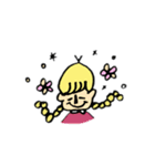flower man and girl（個別スタンプ：11）
