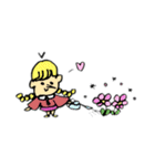 flower man and girl（個別スタンプ：23）