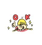 flower man and girl（個別スタンプ：24）