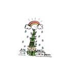 flower man and girl（個別スタンプ：30）