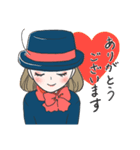 やさしい言葉で受付嬢の1日（個別スタンプ：1）