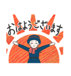 やさしい言葉で受付嬢の1日（個別スタンプ：3）